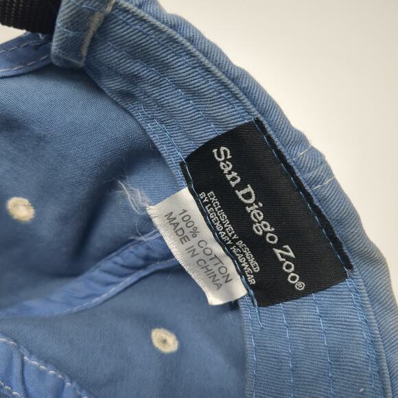 San Diego Zoo Wild Animal Park Baseball Cap Blue One Size Adjustable Denim - Picture 8 of 8